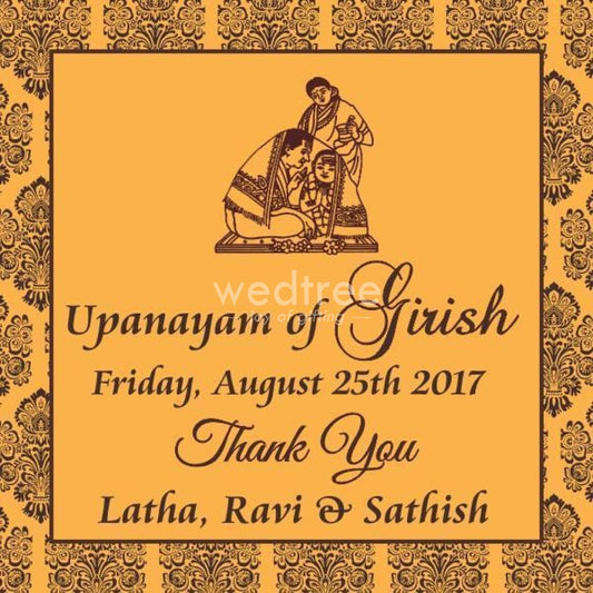 Thank You Card - Upanayanam 02