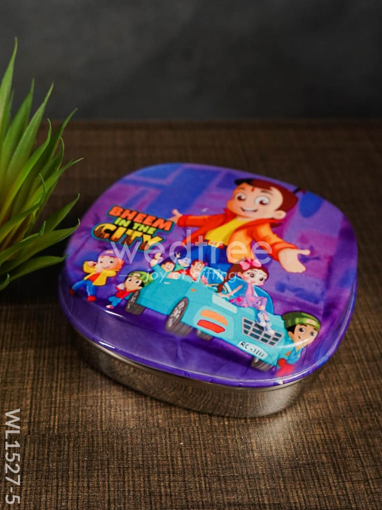 Tiffin Box with Cartoon Engraved - (4.5in X 1in) - WL1527