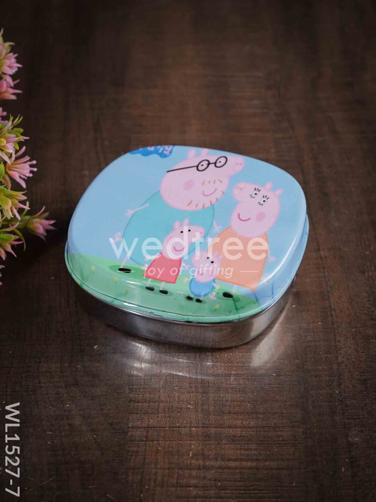 Tiffin Box with Cartoon Engraved - (4.5in X 1in) - WL1527