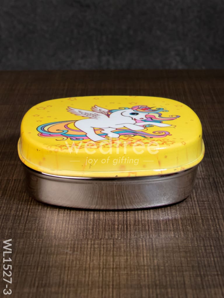 Tiffin Box with Cartoon Engraved - (4.5in X 1in) - WL1527