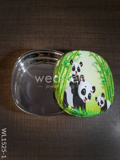 Tiffin Box with Cartoon Engraved - (6in X 2in) - WL1525