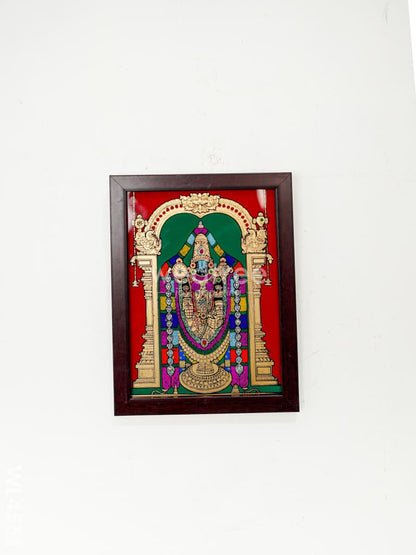 Tirupati Balaji Reverse Glass Painting Frame - 8x6 inch - WL4561