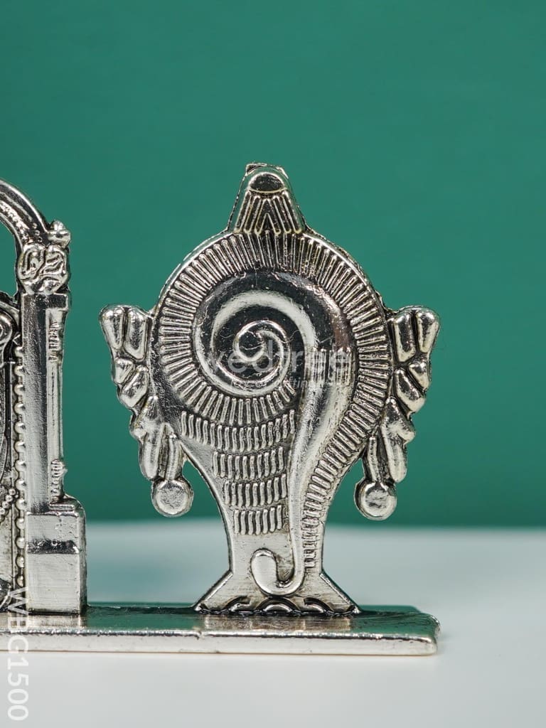 Tirupati Balaji Shank Chakra - Silver Antique - WBG1500