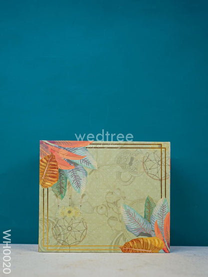 Top Bottom Box - Green Flower Print - WH0020