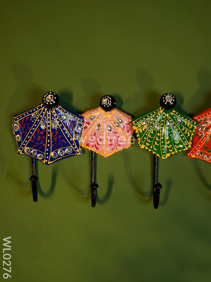 Umbrella hanger with hand painted stone work - WL0276