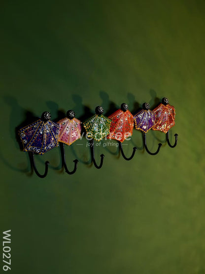Umbrella hanger with hand painted stone work - WL0276