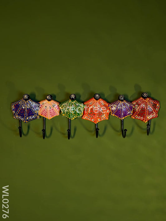 Umbrella hanger with hand painted stone work - WL0276