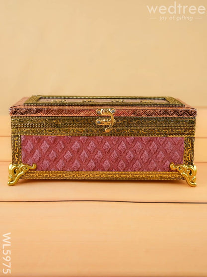 Velvet Dry Fruit Box with 3 Jar - WL5975
