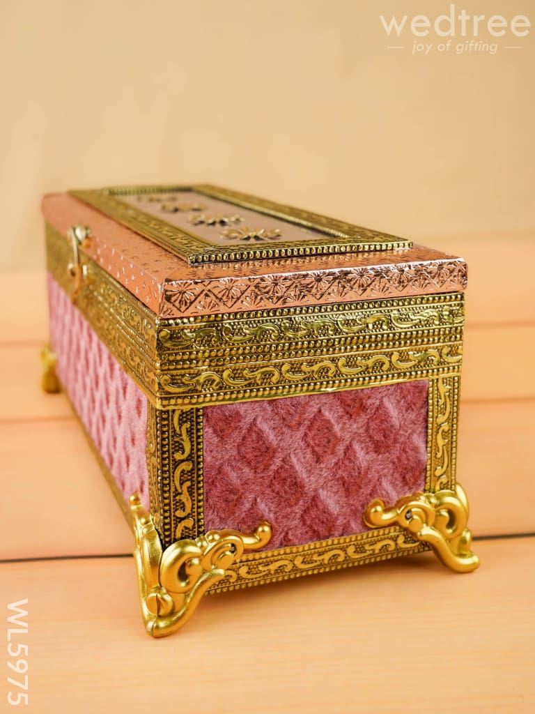 Velvet Dry Fruit Box with 3 Jar - WL5975
