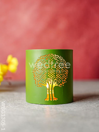 Votive with Tree Design - WBG1305