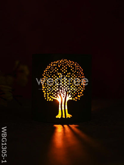 Votive with Tree Design - WBG1305