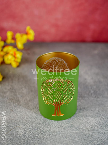Votive with Tree Design - WBG1305