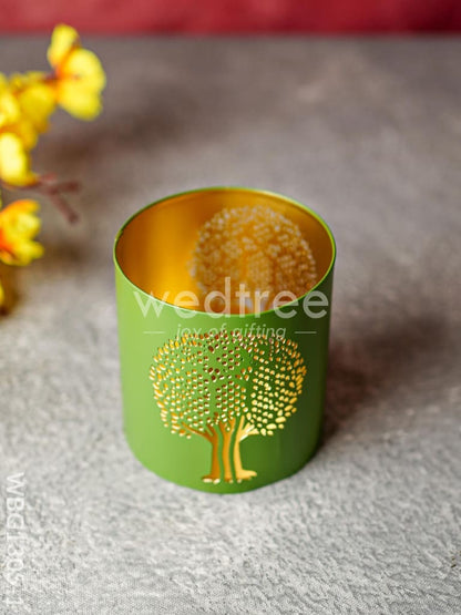 Votive with Tree Design - WBG1305