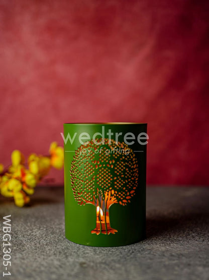 Votive with Tree Design - WBG1305