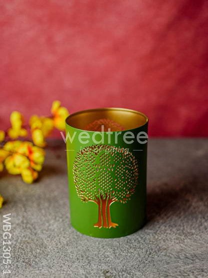 Votive with Tree Design - WBG1305