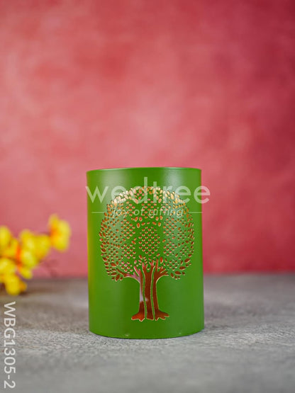 Votive with Tree Design - WBG1305