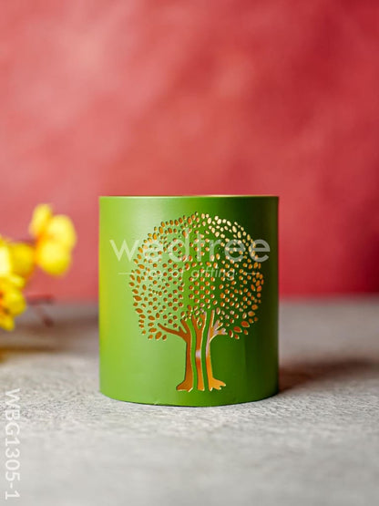 Votive with Tree Design - WBG1305
