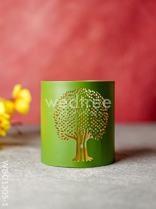 Votive with Tree Design - WBG1305