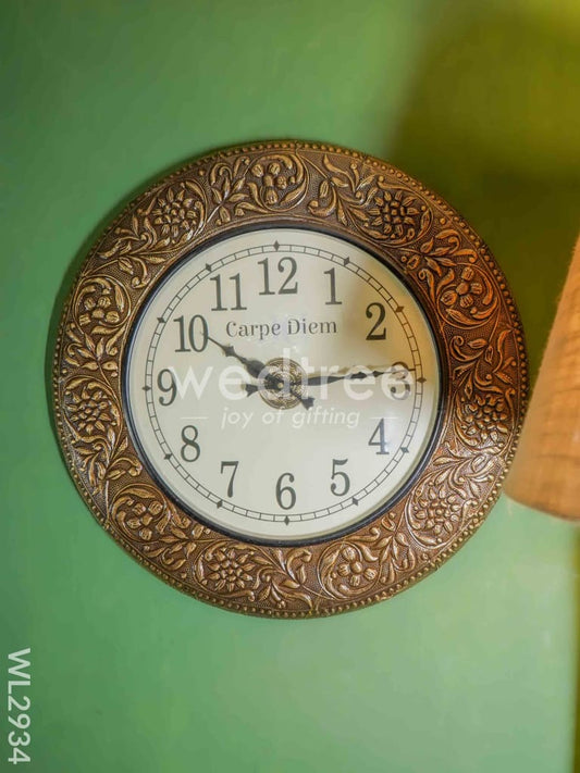 Wall Clock Floral Design - 18 inch - WL2934