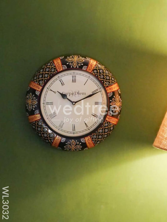 Wall Clock - Hand painted - 12 inch - WL3032