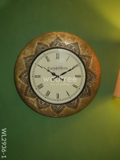 Wall Clock with Floral Design (18 inch) - WL2936