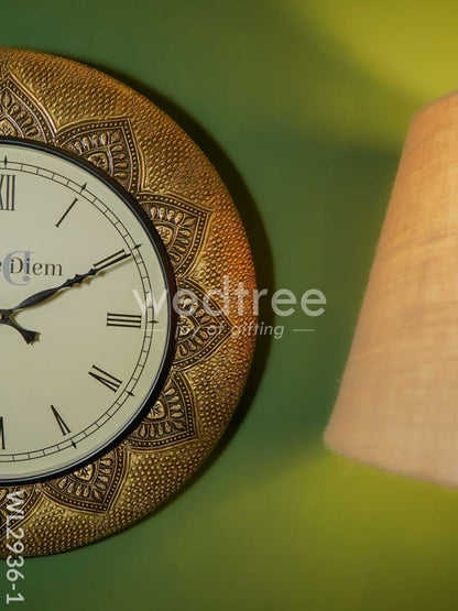 Wall Clock with Floral Design (18 inch) - WL2936