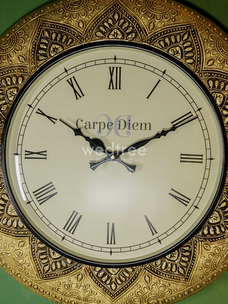 Wall Clock with Floral Design (18 inch) - WL2936