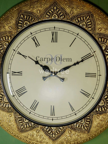 Wall Clock with Floral Design (18 inch) - WL2936