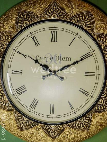 Wall Clock with Floral Design (18 inch) - WL2936