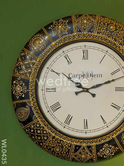 Wall clocks - Hand painted Floral Design (18 inch) - WL0435