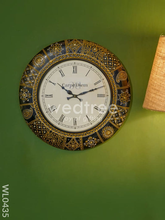 Wall clocks - Hand painted Floral Design (18 inch) - WL0435