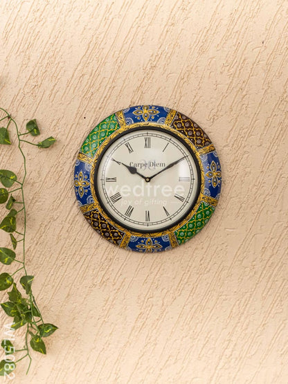 Wall Clocks - Painted with Floral Design - 12 inch - WL5082