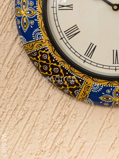Wall Clocks - Painted with Floral Design - 12 inch - WL5082