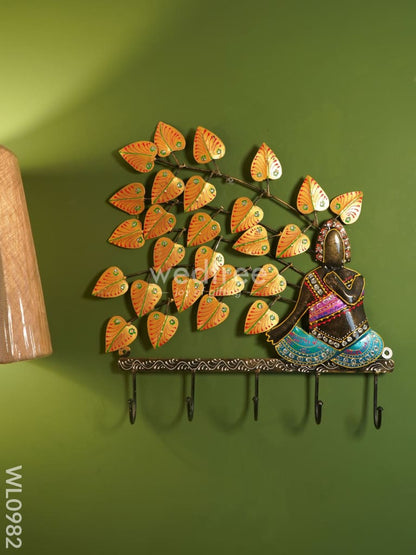 Wall Hanging with Handpainted Yellow Leaves - WL0982