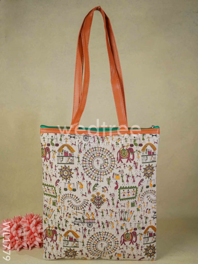 Warli Print Hand Bag - WL1779