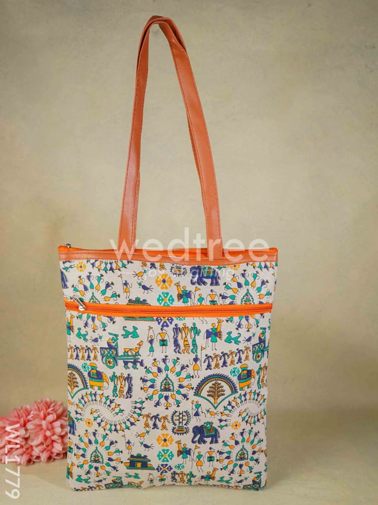 Warli Print Hand Bag - WL1779