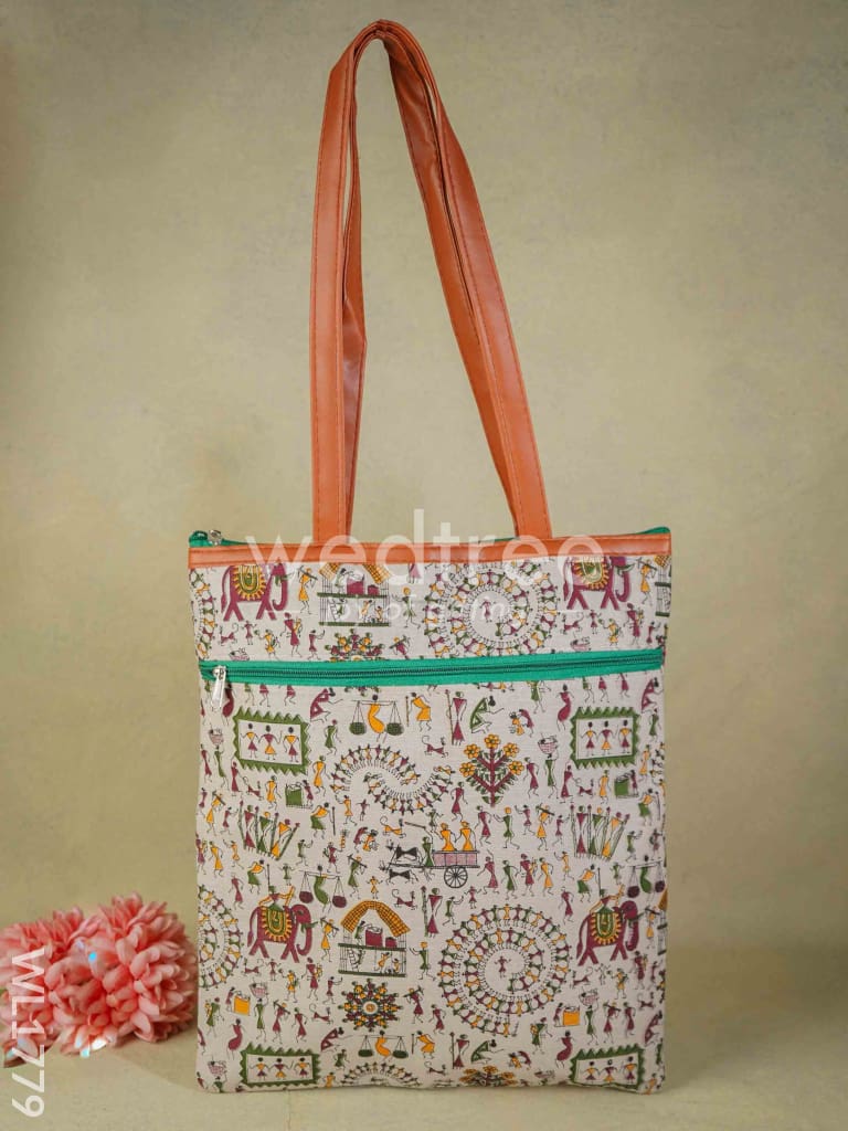 Warli Print Hand Bag - WL1779