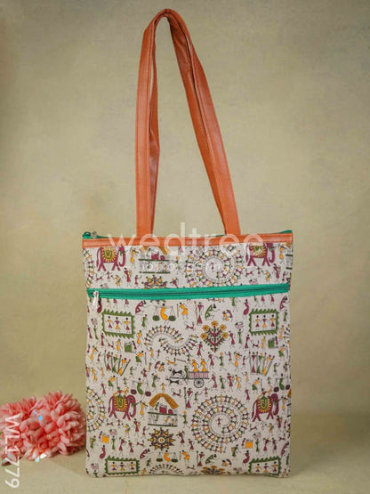 Warli Print Hand Bag - WL1779