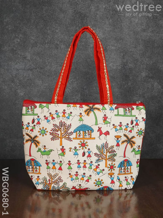 Warli Printed Handbags - WBG0680-1