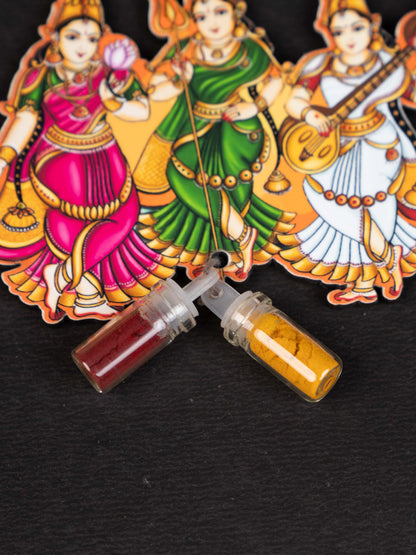 Durga Lakshmi Saraswathi Haldi Kumkum Set - WBG1725