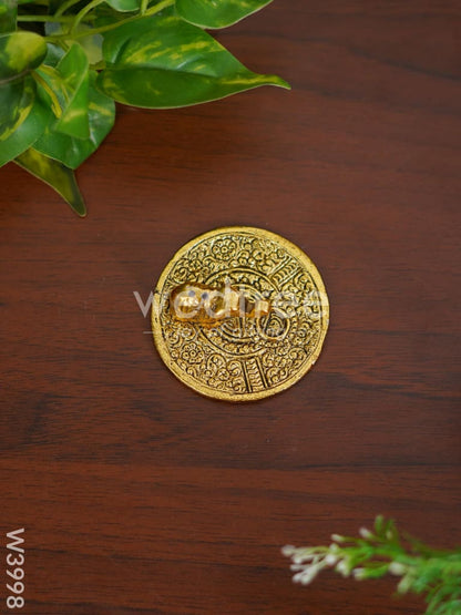White Metal Agarbathi Stand -Gold Finish - W3998