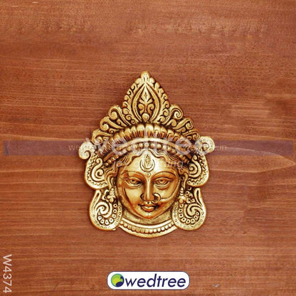 White Metal Amman Face in Gold Finish - W4374