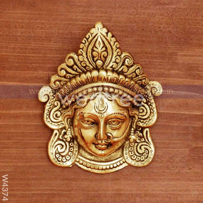 White Metal Amman Face in Gold Finish - W4374