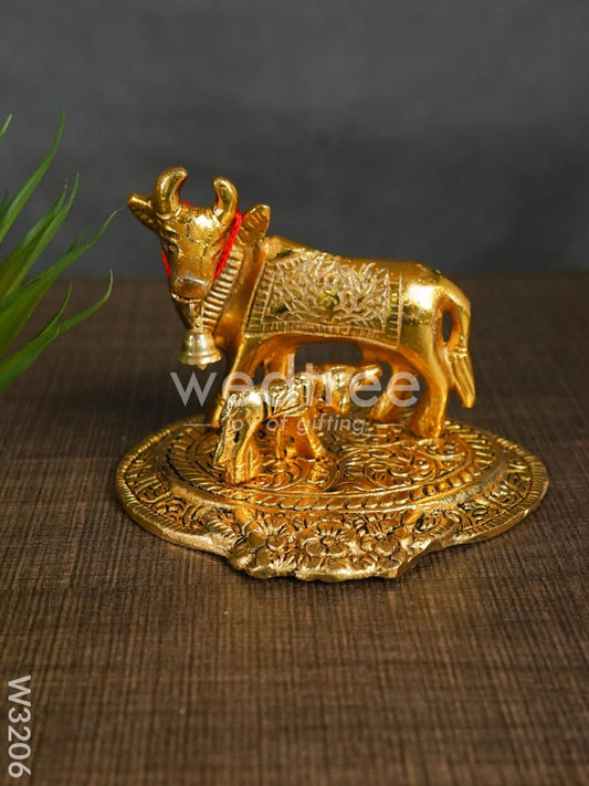 White Metal Cow and Calf - W3206