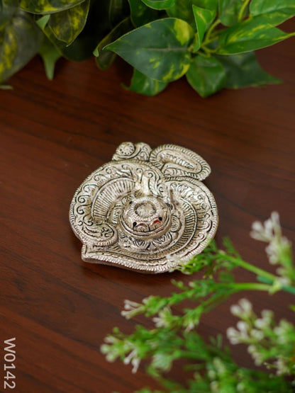 White Metal OM Agarbathi Stand