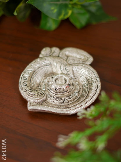 White Metal OM Agarbathi Stand
