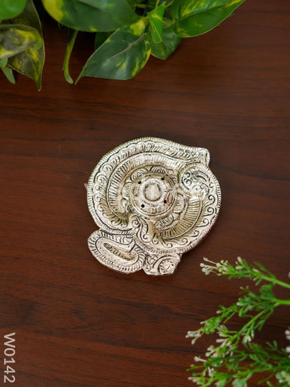 White Metal OM Agarbathi Stand