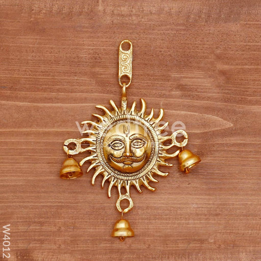 White metal Suraj with bell gold oxidised finish - W4012