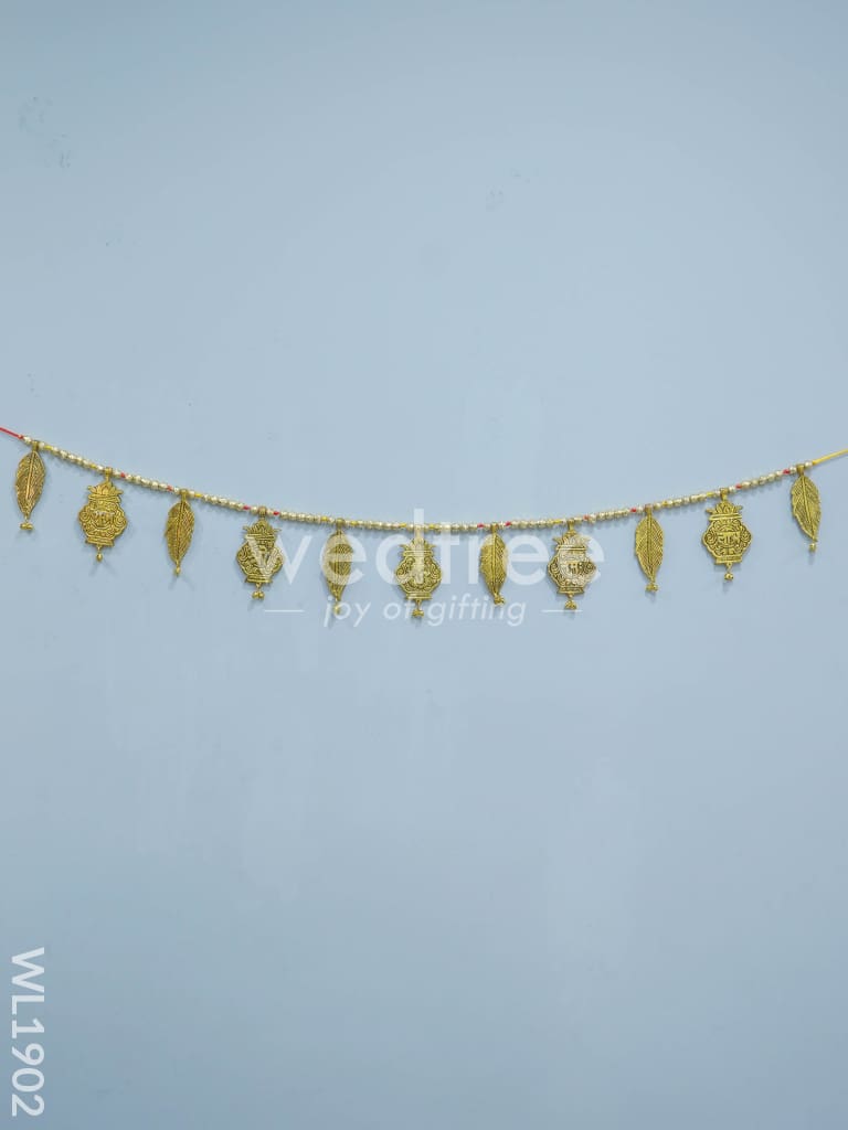 White Metal Thoran - Kalash Motifs (Antique Gold Finish) - WL1902