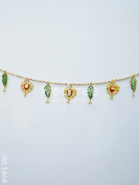 White Metal Thoran - Kundan Shaped Red motifs - WL1868